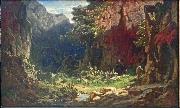 Carl Spitzweg Violine spielend oil painting on canvas